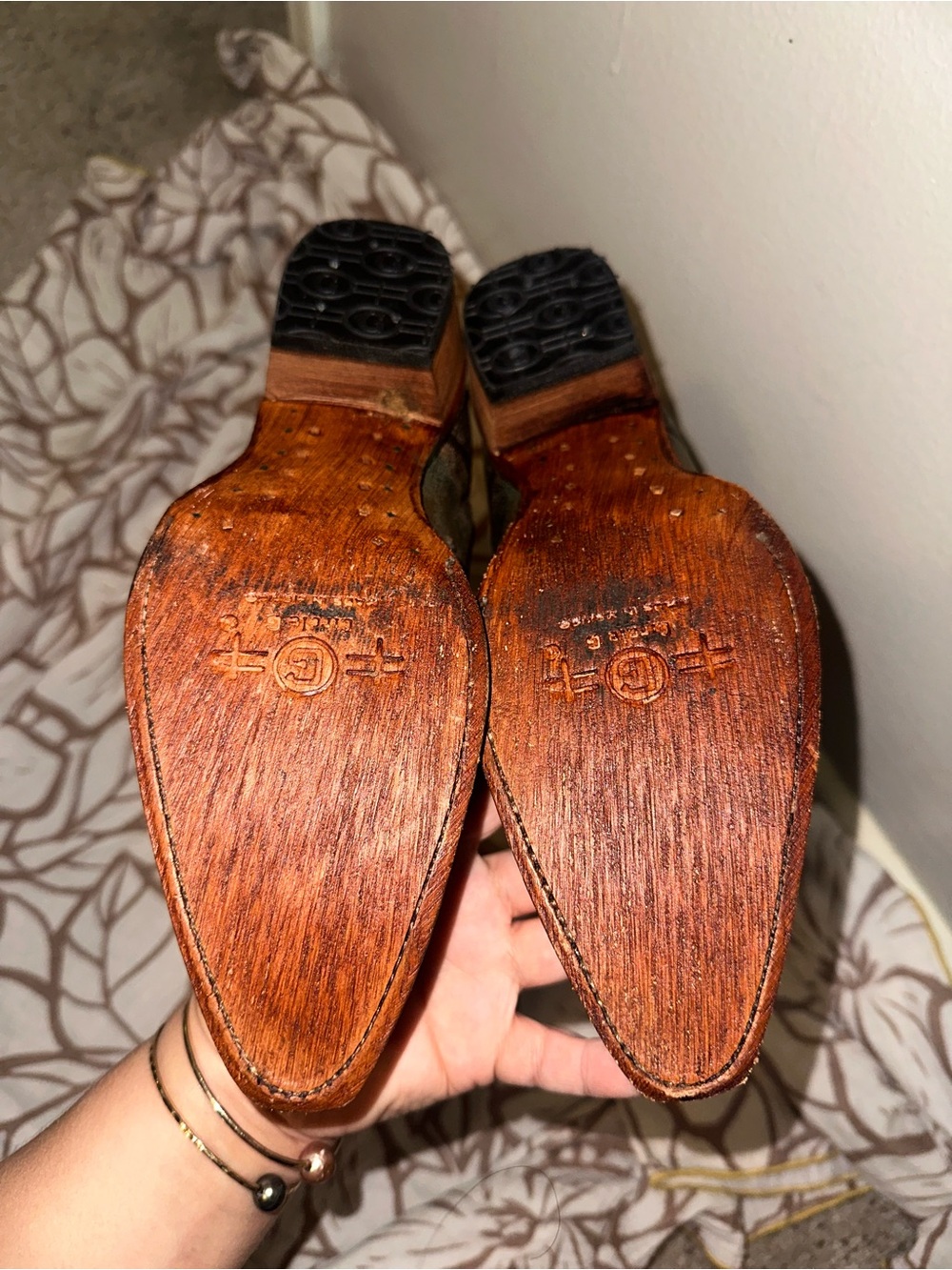 Circle G by CORRAL Women’s “Shedron Snip Toe” Copper/ black embroidered boots 7M - Picture 7 of 14